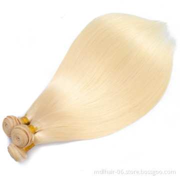 Blonde Hair Bundles Pre Colored Ombre Top Quality Hair Cuticle Aligned Virgin 613 Blonde Brazilian Human Hair Extension